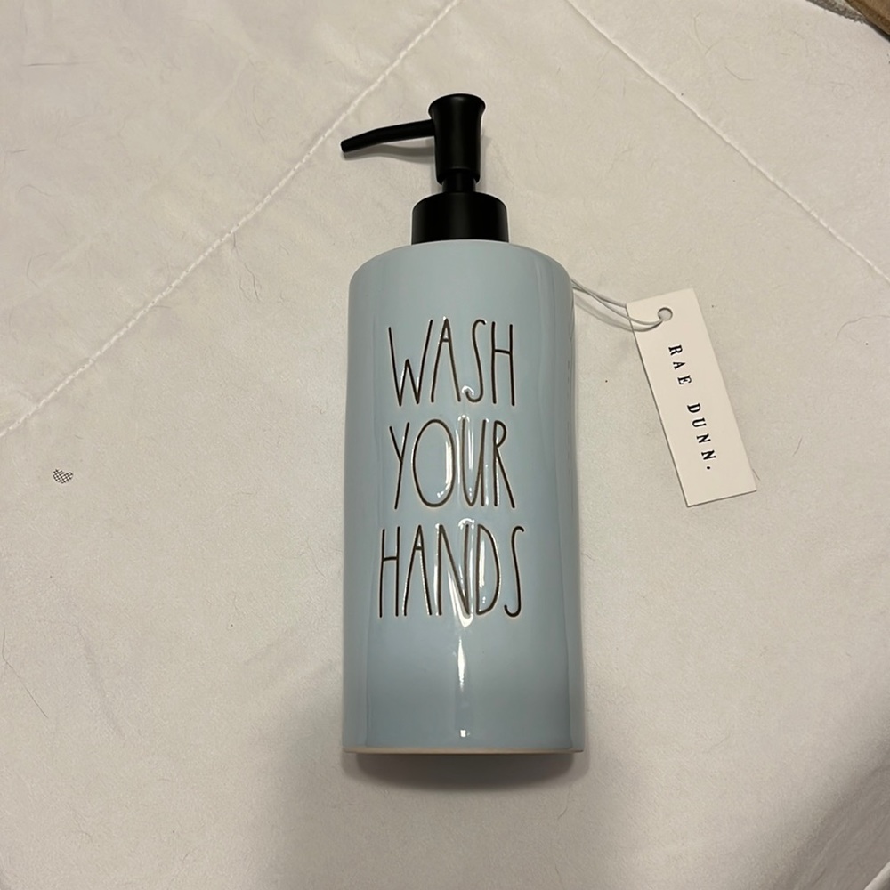 Rae Dunn Wash Your Hands Soap Dispenser
